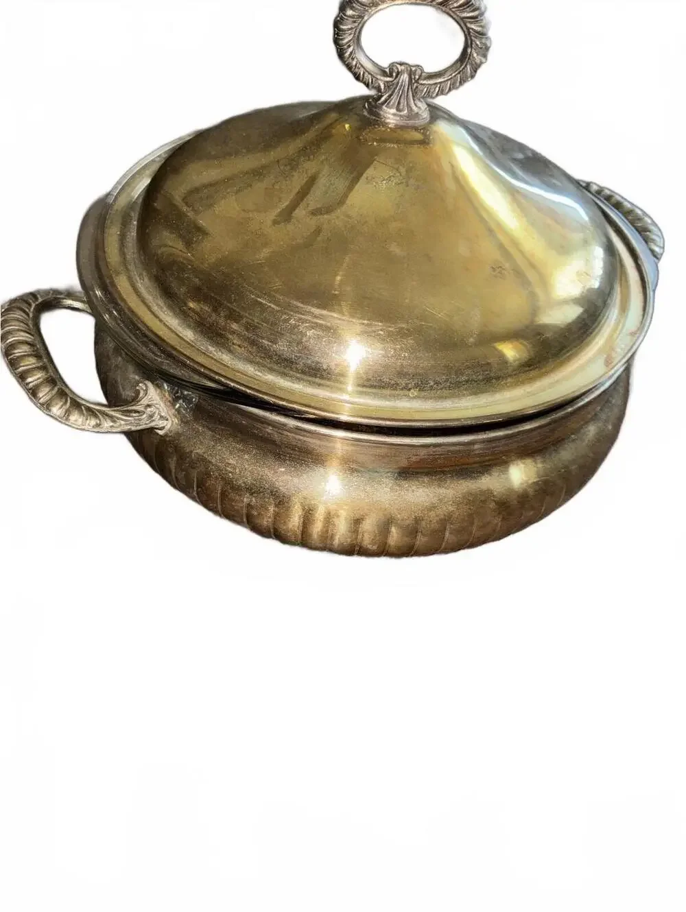 Vintage LB Silver Plated Casserole Buffet Server with 3-Qt Pyrex Insert